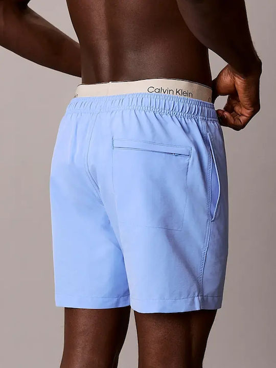Costum De Baie Bărbați Pantaloni Scurți Albastru Deschis Cu Modele