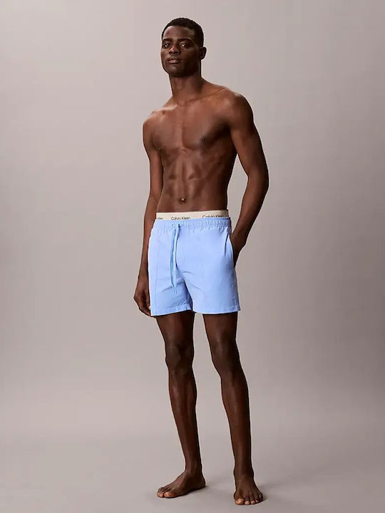 Costum De Baie Bărbați Pantaloni Scurți Albastru Deschis Cu Modele
