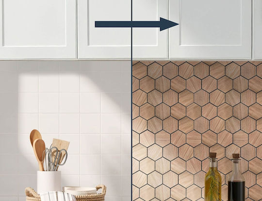 Decorative Wall Sticker Tiles 4 Pieces 25x23.2cm Douceur d'Intérieur