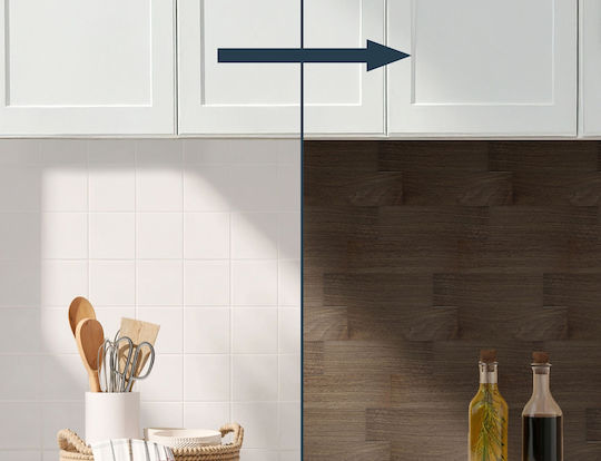 Decorative Wall Sticker Tiles 4 Pieces 25x25cm Douceur d'Intérieur