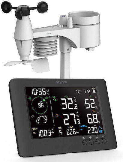 Sencor SWS 10500 WIFI Ασύρματος Μετεωρολογικός Σταθμός Ψηφιακός Επιτραπέζιος