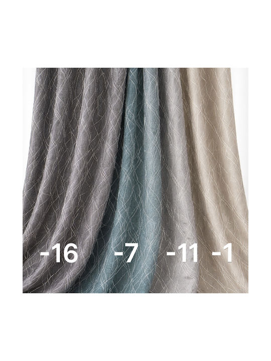 My Home Luxury Curtain with Pencil Pleat Gray 280x270cm