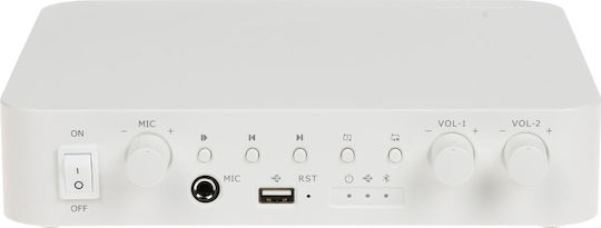 Ip Amplifier Two Zones 80w Alarm Usb Bluetooth Hikvision Ds-qae1a80g1-vb
