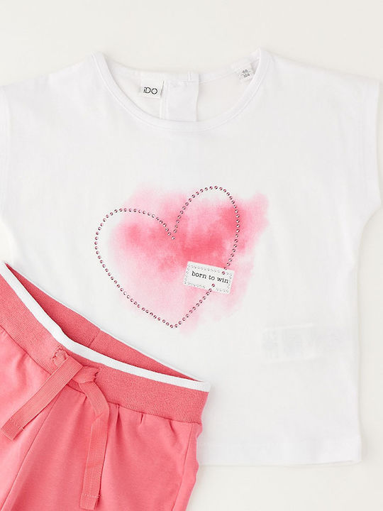 Kinderbekleidungssets mit Shorts Sommer 2Stücke Optical Weiß