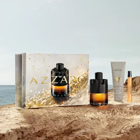 Azzaro The Most Wanted Set Bărbătesc cu Eau de Parfum și Gel de Duș 3 Bucăți