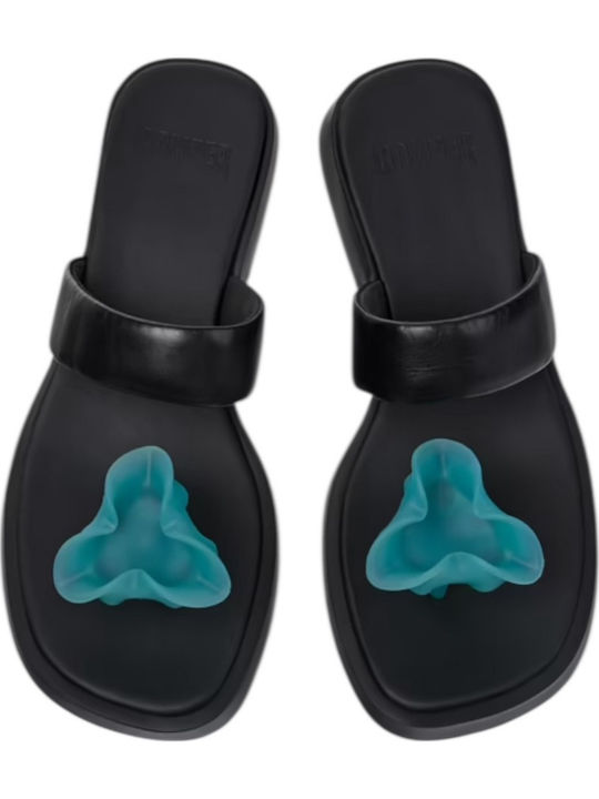 Dana Leder Anatomic Damen Flache Sandalen Schwarz