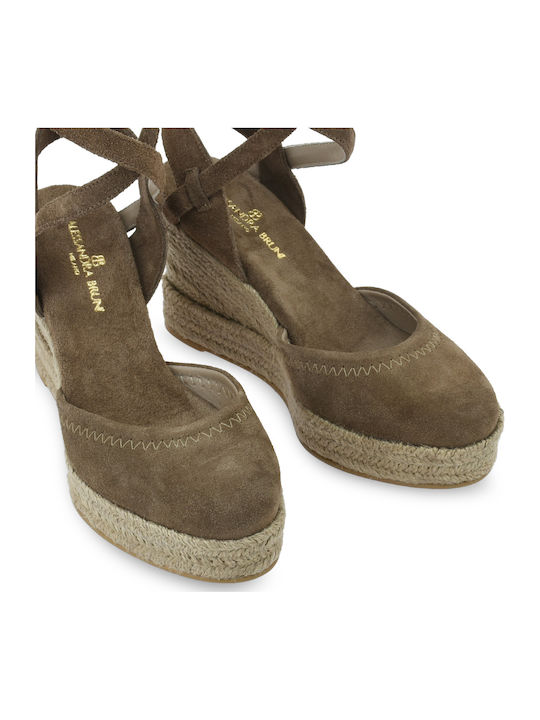 Sommer Damenplattformen Im Stil Braune Espadrilles