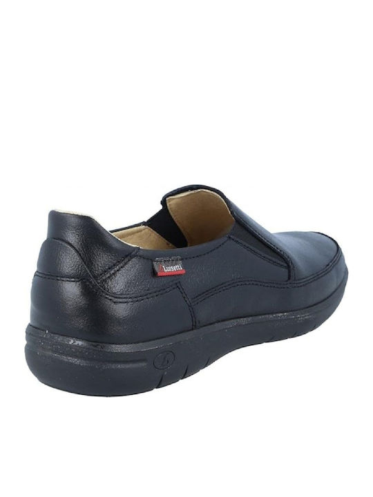 Leather Men's Loafers In Black Colour