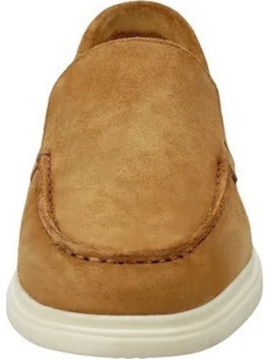 Boery Suede Ανδρικά Μοκασίνια σε Καφέ Χρώμα