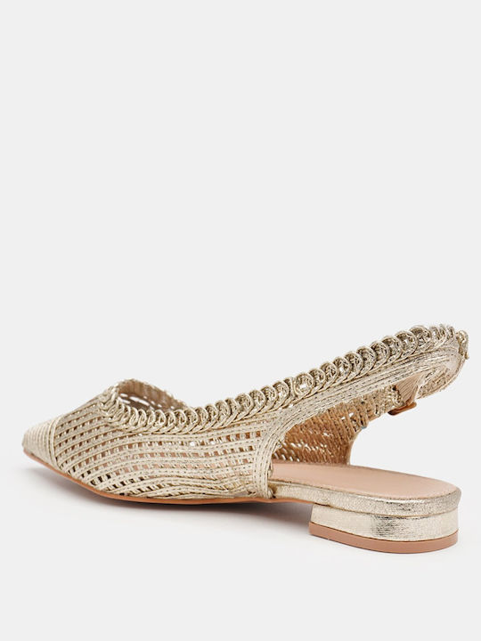 Damen Ballerinas Gold