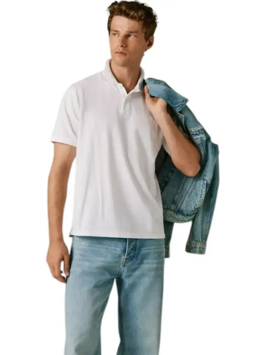 Polo Herrenbluse Kurzarm Weiße