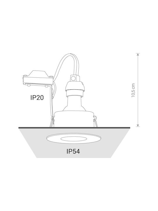 Nowodvorski Golf Outdoor Ceiling Spot GU10 in White Color 8375