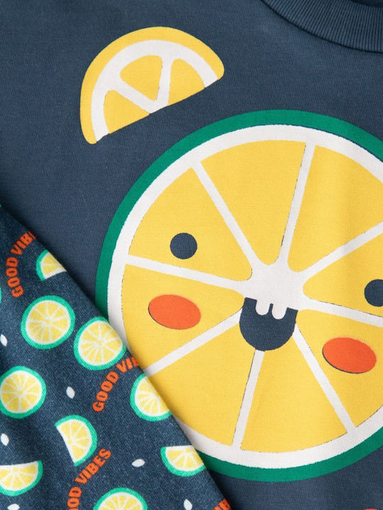 Minerva Pijamale Copii Vara Albastru Lemon