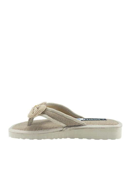 Damen Zehentrenner In Beige Farbe