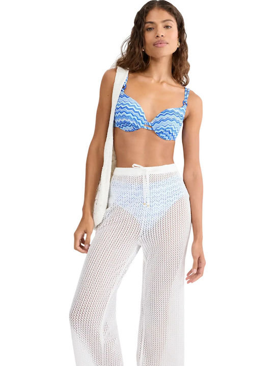 Summer Bikini Bra With Padding Light Blue