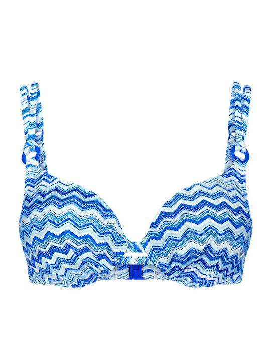 Summer Bikini Bra With Padding Light Blue
