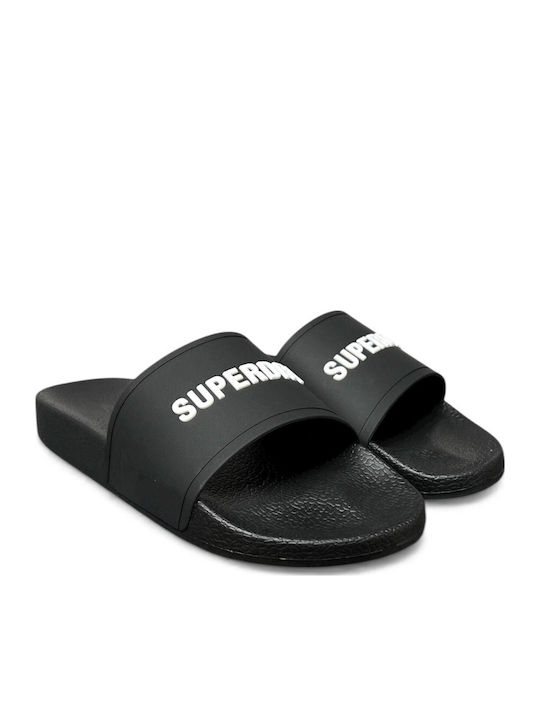 Superdry Pool Slides Μαύρα