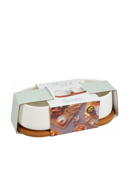 Excellent Houseware Ορντεβιέρα από Πορσελάνη Λευκή Ø22cm 3τμχ Excellent Houseware Ορντεβιέρα από Πορσελάνη Λευκή Ø22cm 3τμχ
