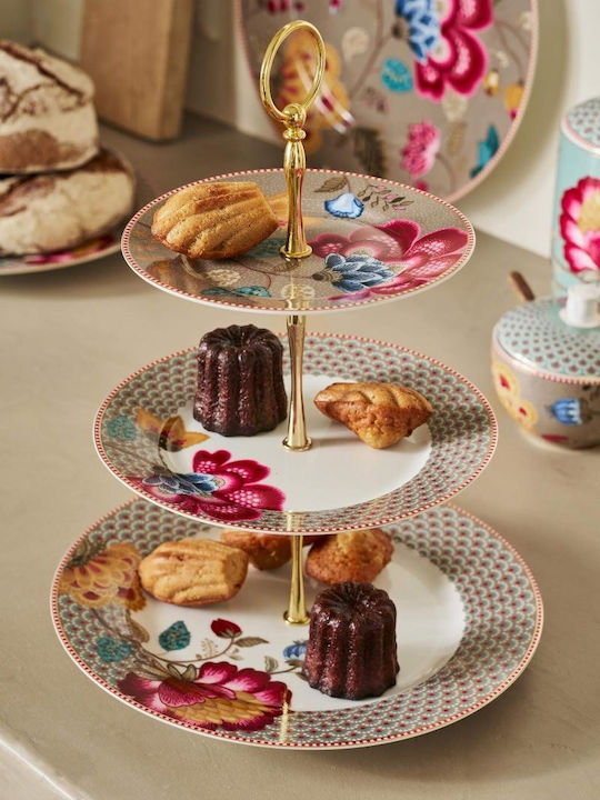 PiP Studio Etagere Für Vorspeisen Aus Porzellan Mehrfarbig Ø17cm P21xM26.5cm PiP Studio Etagere Für Vorspeisen Aus Porzellan Mehrfarbig Ø17cm P21xM26.5cm