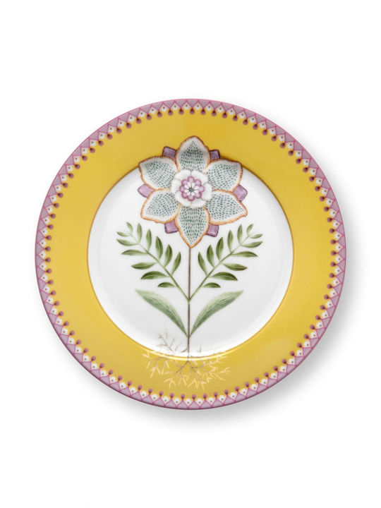 PiP Studio Εταζέρα από Πορσελάνη Κίτρινη Ø17cm Π21xΜ26.5cm