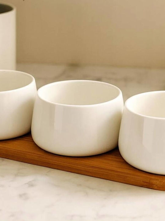 Porcelain Dessert Tower Stand White Ø32cm 4 Pieces Porcelain Dessert Tower Stand White Ø32cm 4 Pieces