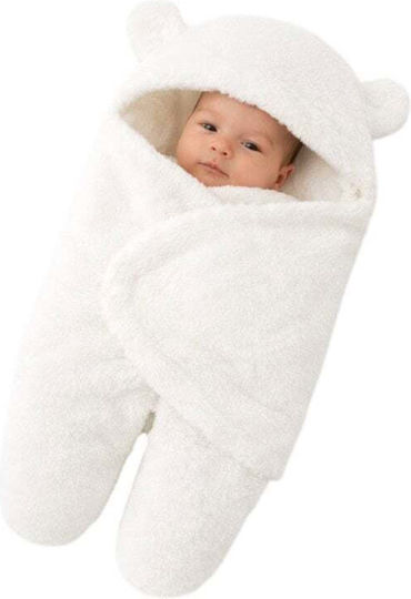 TakTakBaby Winter Baby Sleeping Bag Wearable Blanket White
