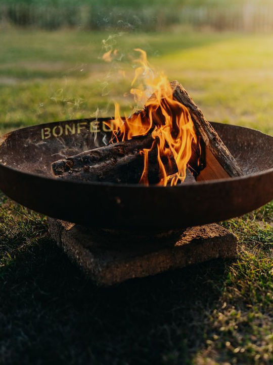 Bonfeu Outdoor Metal Fireplace Brown 60x60x17cm