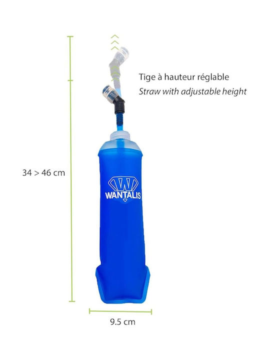 Φλασκί Νερού Τρεξίματος 500ml Ρυθμιζόμενη Πιπέτα Flask500p Wantalis