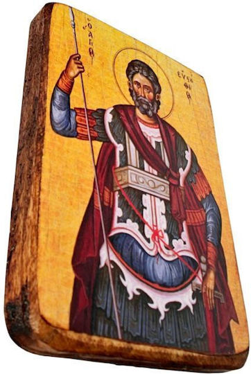 Μπομπονιέρα Βάπτισης με Εκκλησιαστική Εικόνα από Ξύλο