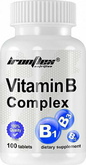 Ironflex Nutrition Vitamin B Complex Βιταμίνη για Ενέργεια, Ενίσχυση του Ανοσοποιητικού & το Νευρικό Σύστημα 90 φυτικές κάψουλες