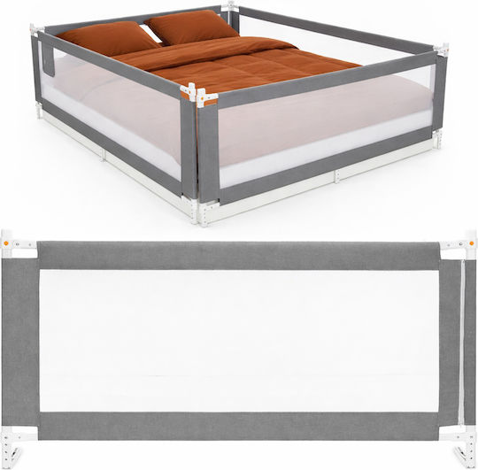 Bettschutzgitter für das Bett aus Metall in Weißer Farbe 210x196cm