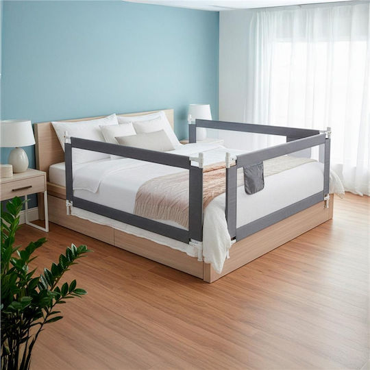 Bettschutzgitter für das Bett aus Metall in Weißer Farbe 210x196cm