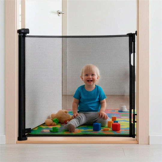 Ușă de Siguranță Pliabilă din Plastic în Culoare Neagră 86x9x9cm