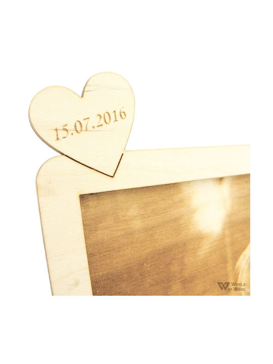 World of Wood Wooden Picture Frame with Beige Frame
