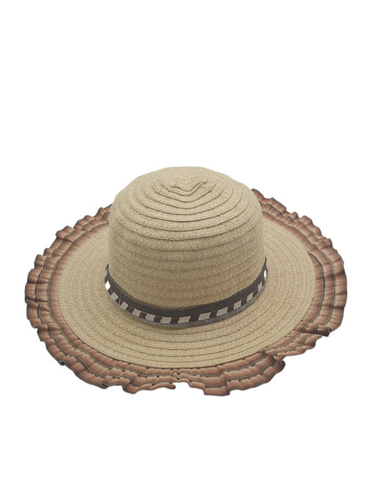 Brims and Trims Women's Wicker Hat Beige