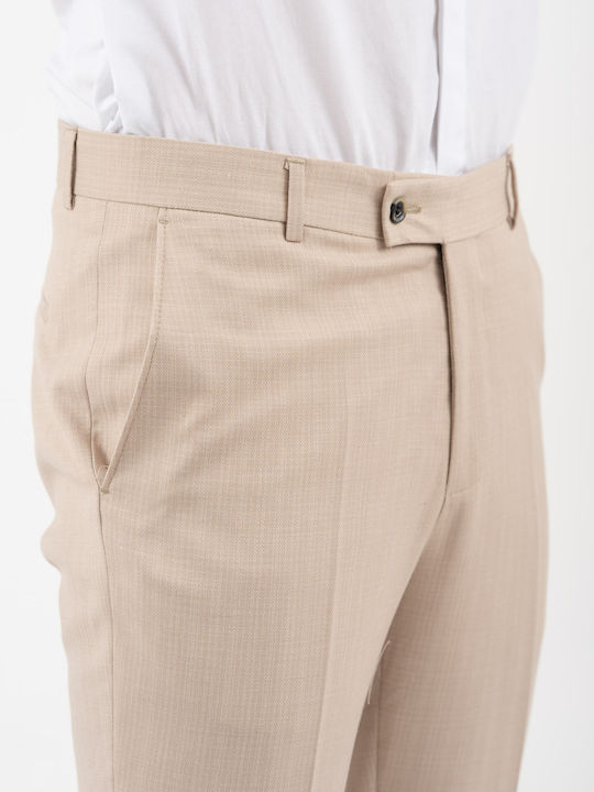 Men's Suit with Vest Beige