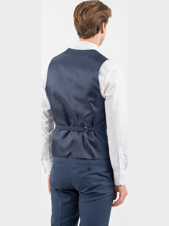 Men's Suit with Vest Blue