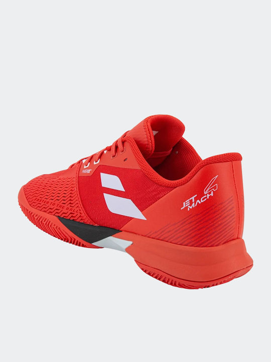 Babolat Jet Mach Ανδρικά Παπούτσια Τένις για Χωμάτινα Γήπεδα Λευκά