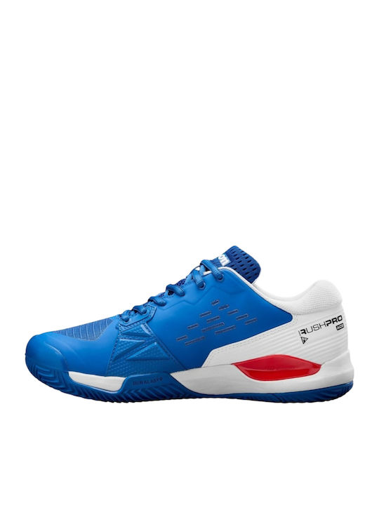 Wilson Rush Pro Ace Ανδρικά Παπούτσια Τένις για Χωμάτινα Γήπεδα Μπλε