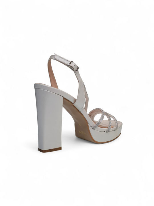 Damen Sandalen Mit Strass Graue Leder