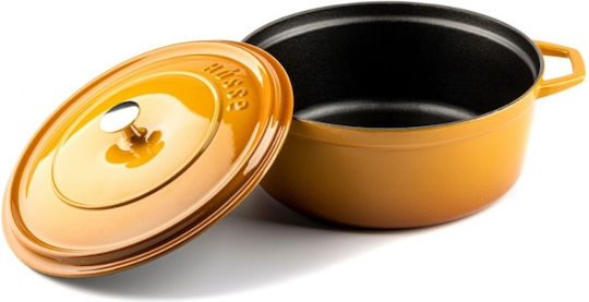 Hosse Βαθιά Κατσαρόλα από Μαντέμι 6.1lt / 28cm Κίτρινη