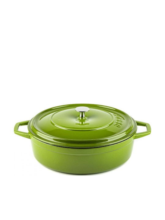 Hosse Deep Cast Iron Pot 3.15lt / 26cm Green