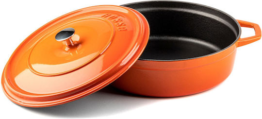Hosse Tieftopf aus Gusseisen 3.4l / 28cm Orange