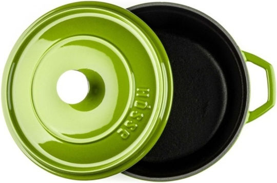 Hosse Deep Cast Iron Pot 4.4l 24cm Green