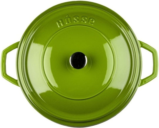 Hosse Deep Cast Iron Pot 3.4lt 28cm Green
