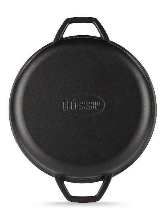 Hosse Cast Iron Grill Pan with Lid 28cm