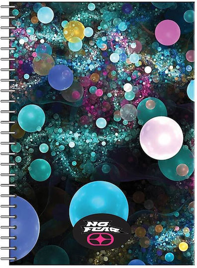 Back Me Up Spiral Notebook Ruled A4 2 Subjects No Fear 1pcs (Μiscellaneous Designs/Colors)