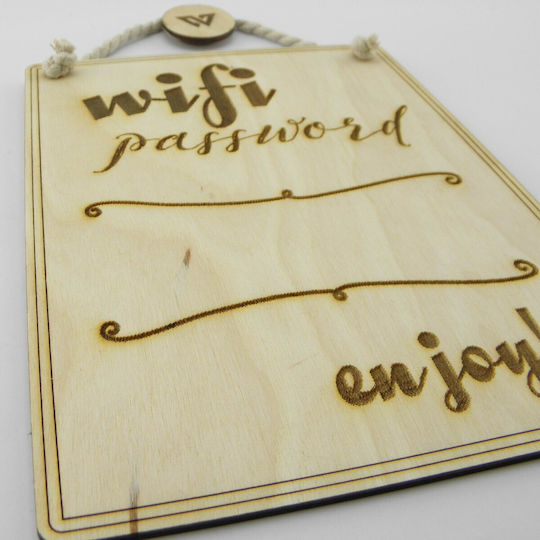 World Wood Wooden Sign “wifi Password Enjoy”