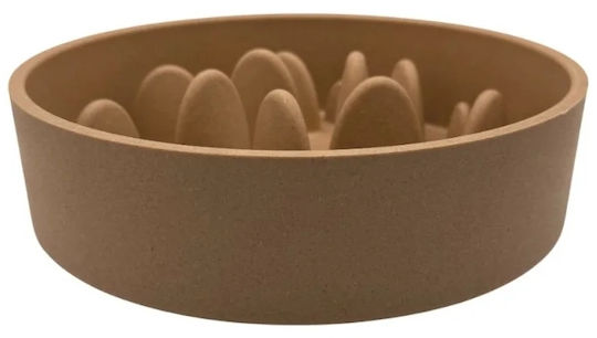 Madpet Plastic Slow Feeder Bowl for Dog & Cat 1.43lt 21cm in Brown Color