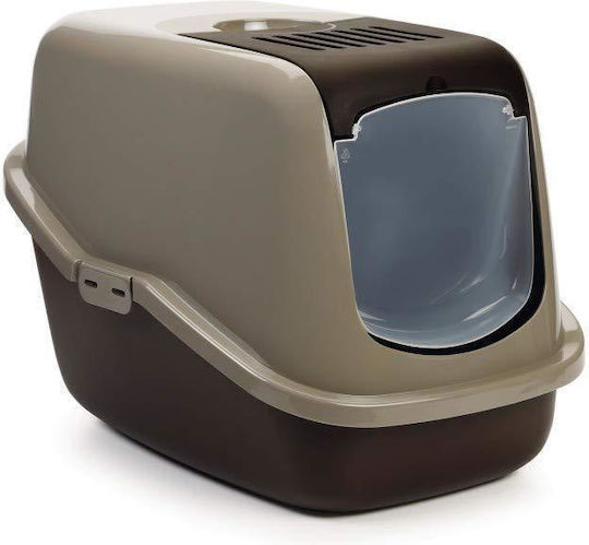 Savic Nestor Cat Toilet Closed with Filter Brown L56 x W39 x H38.5cm